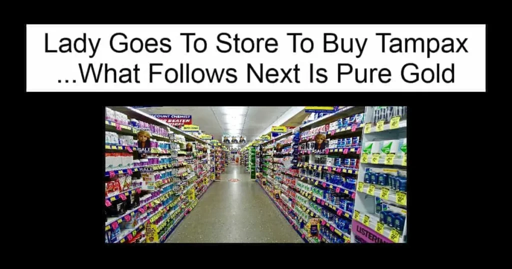 Lady Goes To Store To Buy Tampax
