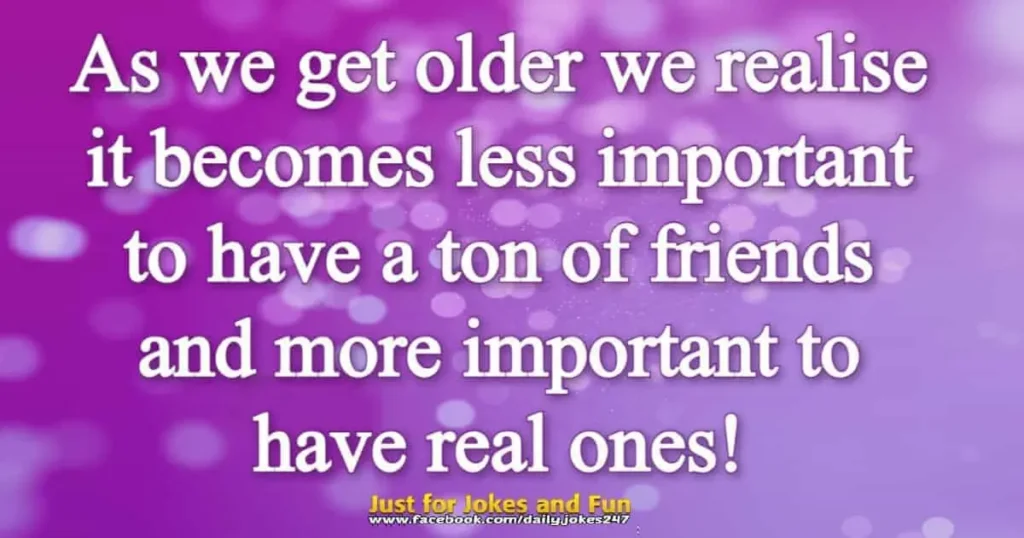 As we get older