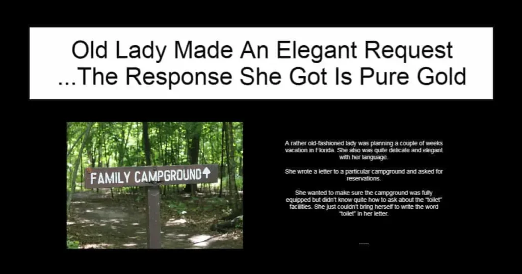 Old Lady Made An Elegant Request