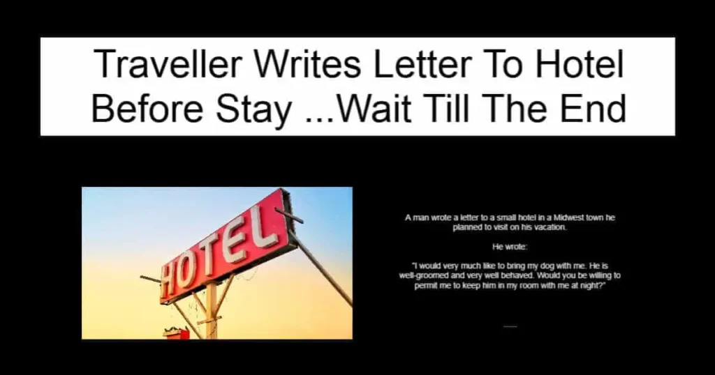 Traveller Writes Letter To Hotel Before Stay
