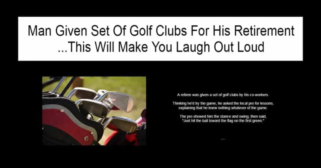Man Given Set Of Golf Clubs For His Retirement