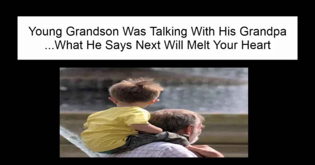 Grandpa Was Talking With His Young Grandson
