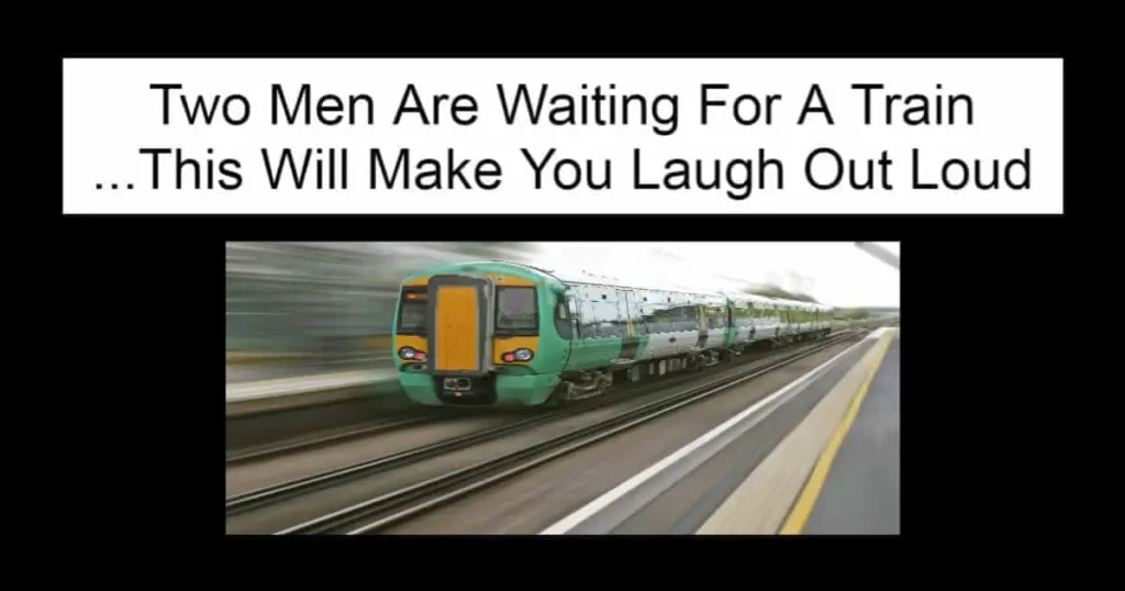 Two Men Are Waiting For A Train