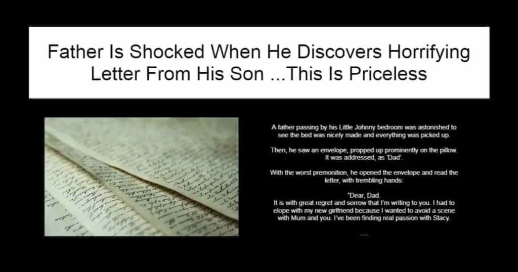 Father Is Shocked When He Discovers Horrifying Letter