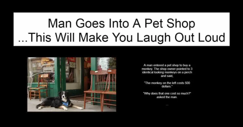 Man Goes Into A Pet Shop