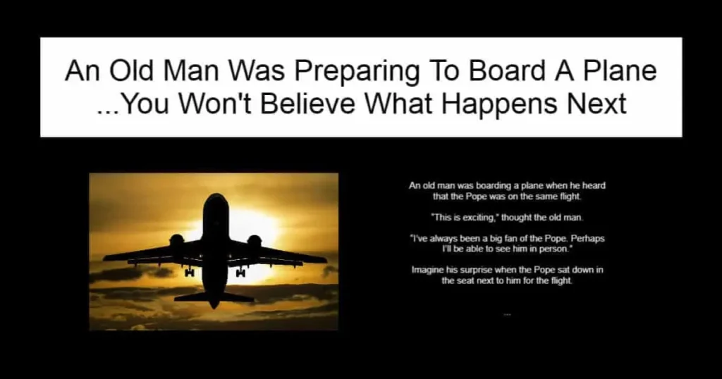 An Old Man Was Preparing To Board A Plane