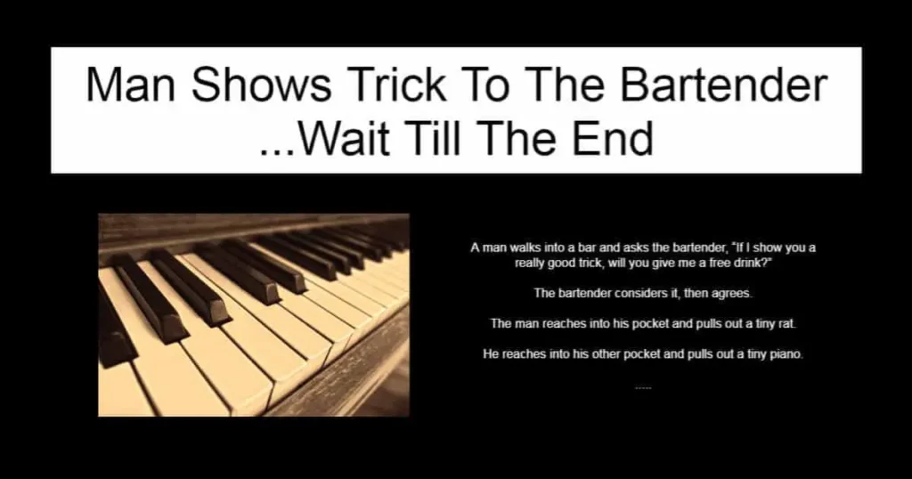 Man Shows Trick To The Bartender