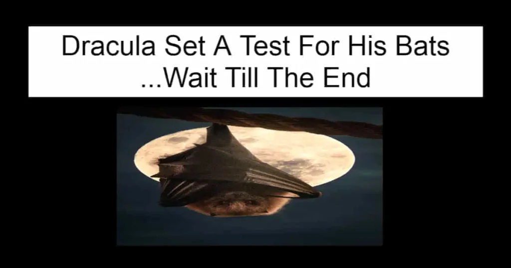Dracula Set A Test For His Bats