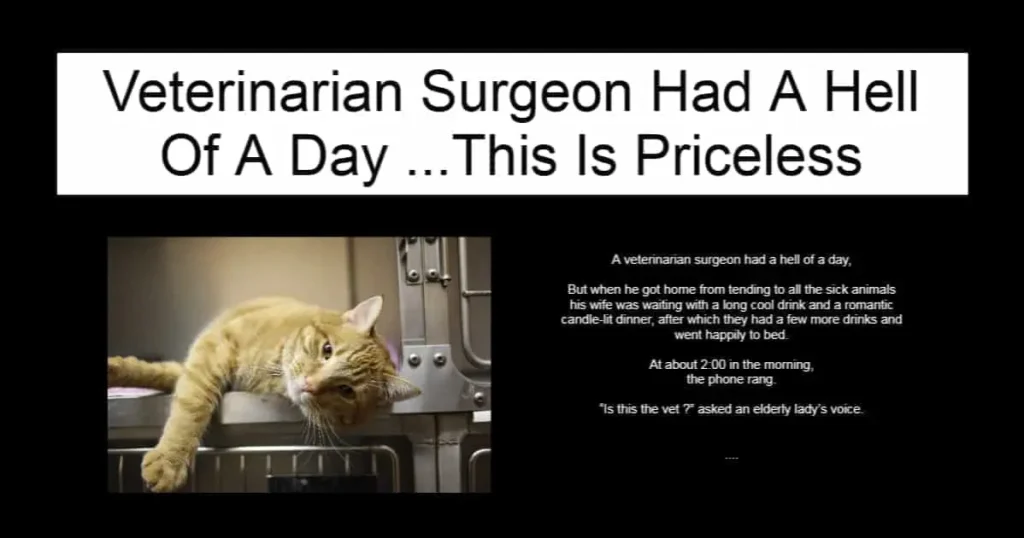 Veterinarian Surgeon Had A Hell Of A Day