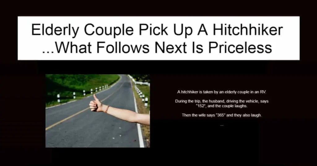 Elderly Couple Pick Up A Hitchhiker