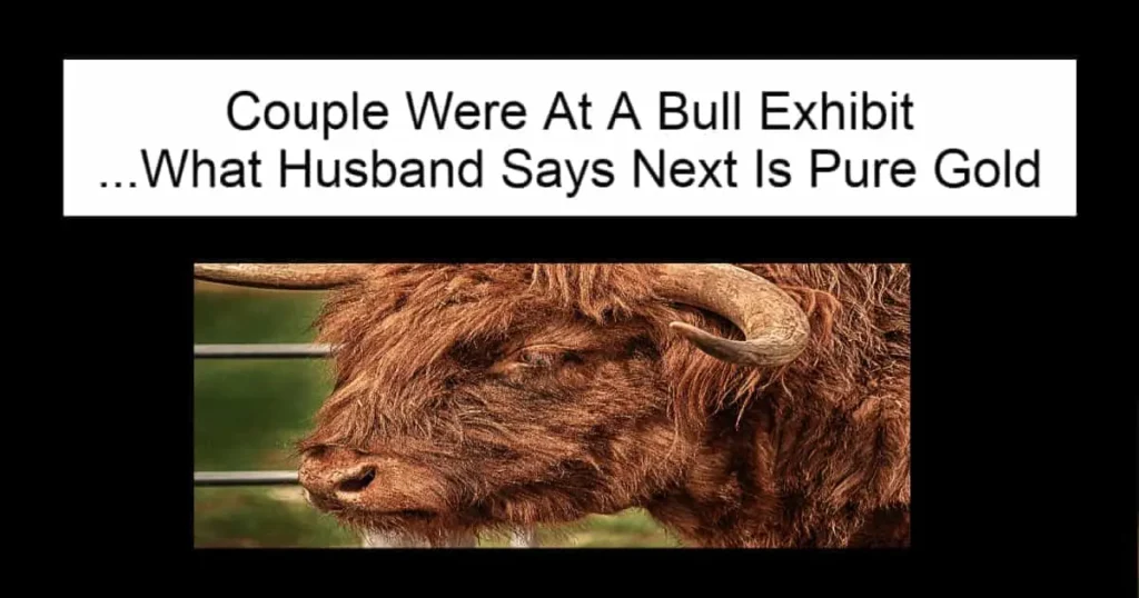 Couple Were At A Bull Exhibit