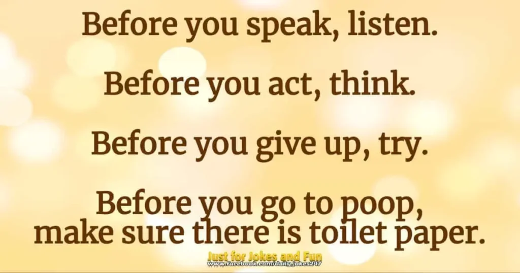 Before you speak