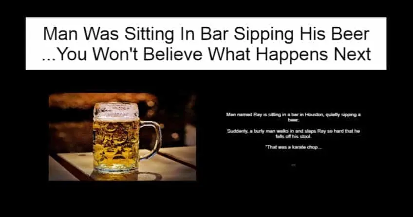 Man Was Sitting In Bar Sipping His Beer