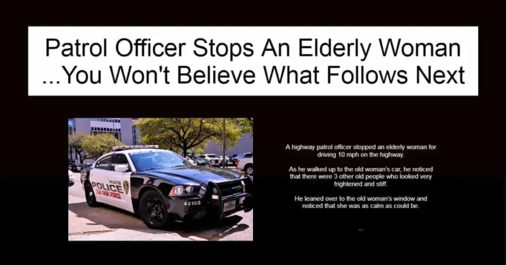 Patrol Officer Stops An Elderly Woman