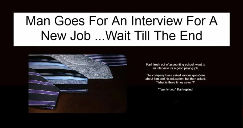 Man Goes For An Interview For A New Job