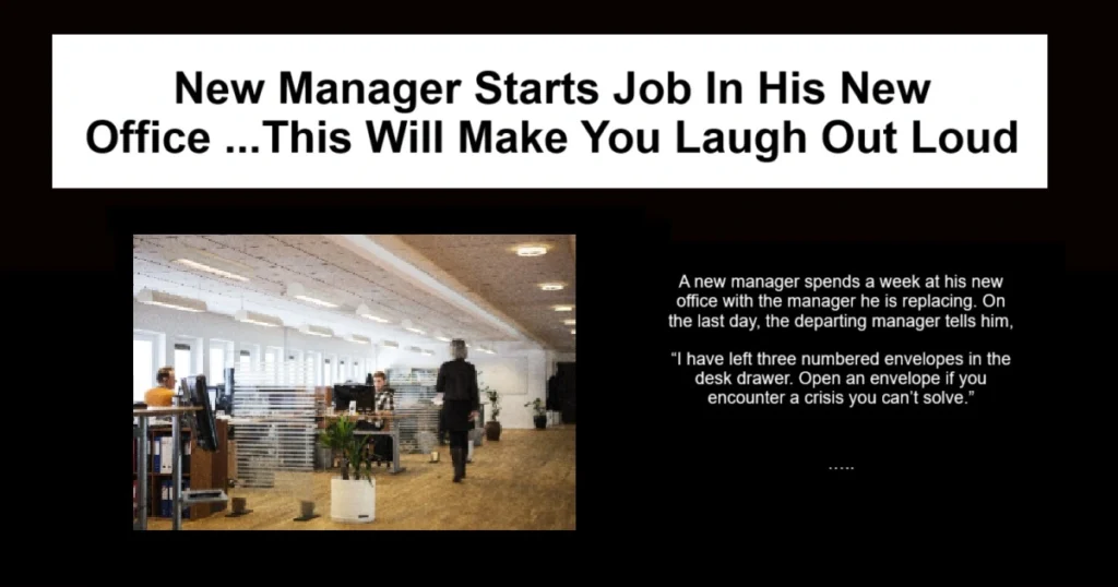 New Manager Starts Job In His New Office