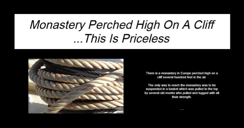 Monastery Perched High On A Cliff