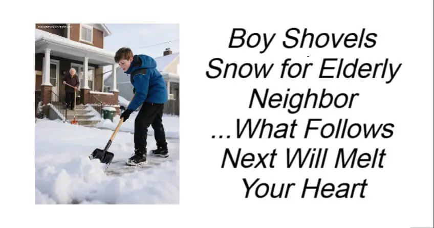 Boy Shovels Snow for Elderly Neighbor