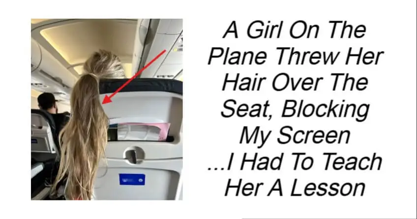 A Girl On The Plane Threw Her Hair Over The Seat