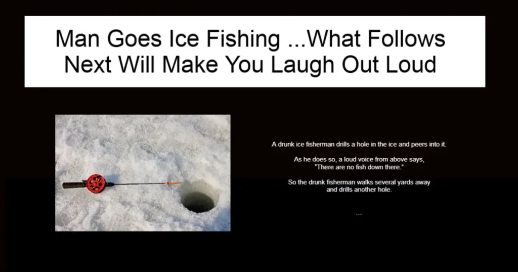 Man Goes Ice Fishing