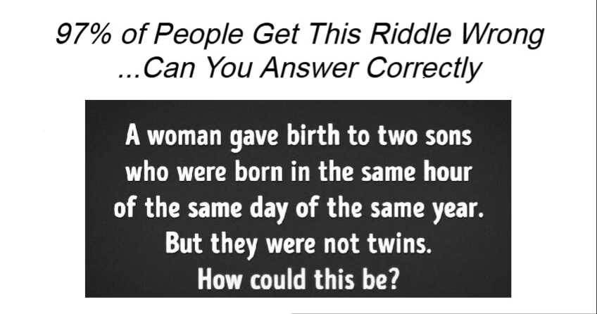 97% of People Get This Riddle Wrong