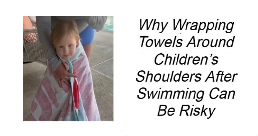Wrapping Towels Around Children’s Shoulders