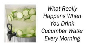 Drink Cucumber Water Every Morning