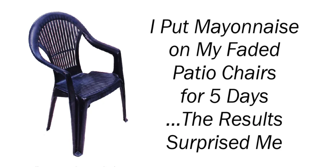 I Put Mayonnaise on My Faded Patio Chairs