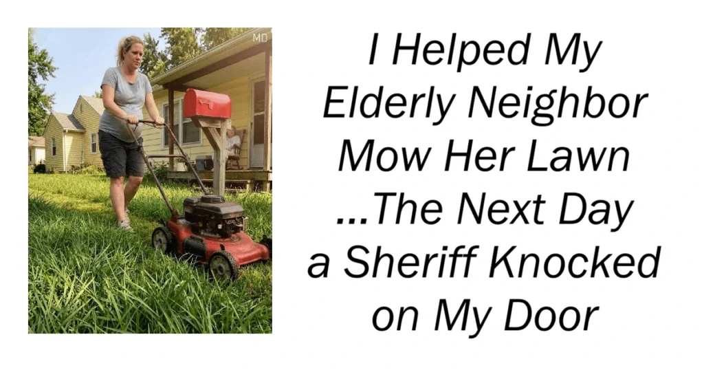 I Helped My Elderly Neighbor Mow Her Lawn