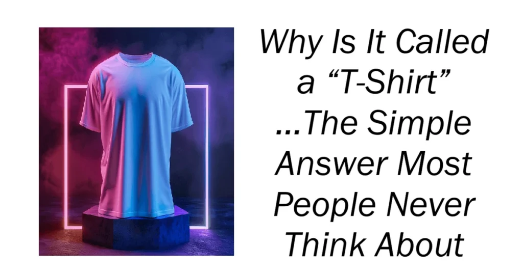 Why Is It Called a “T-Shirt”