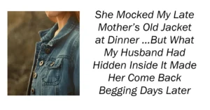 She Mocked My Late Mother’s Old Jacket at Dinner