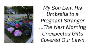 My Son Lent His Umbrella to a Pregnant Stranger