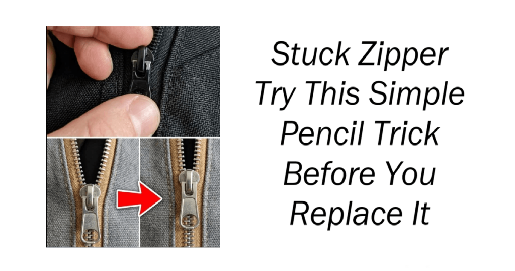 Stuck Zipper Try This Simple Pencil Trick
