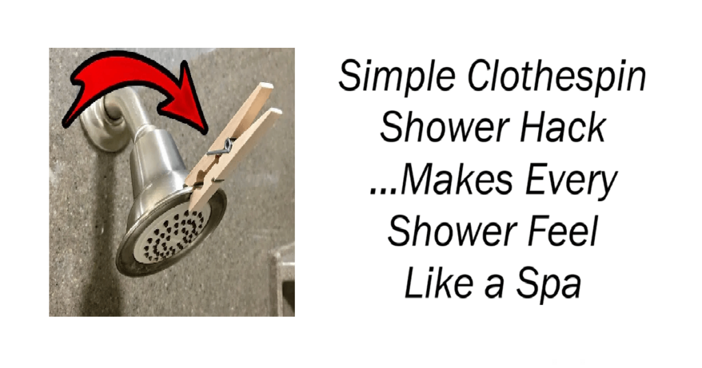 Simple Clothespin Shower Hack