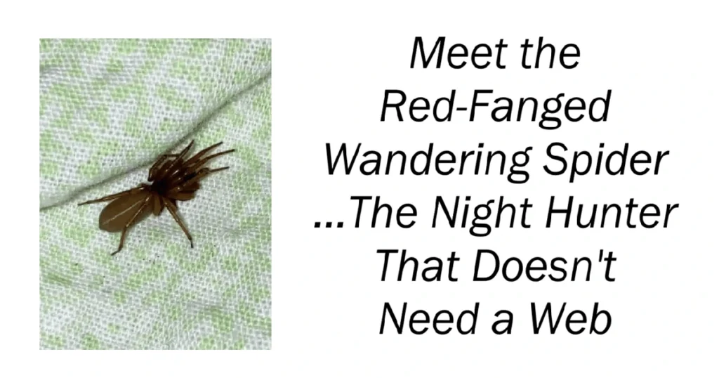 Meet the Red-Fanged Wandering Spider