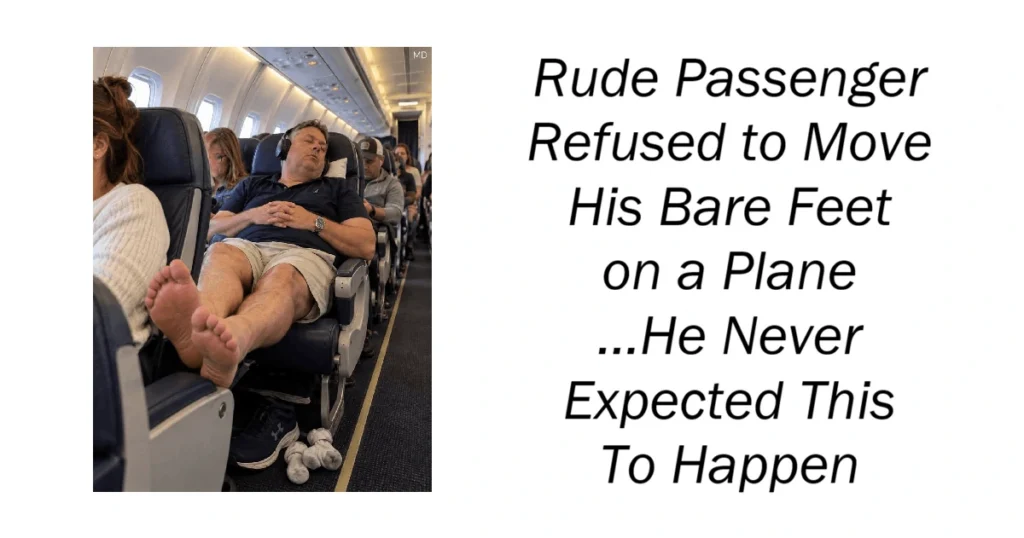 Rude Passenger Refused to Move His Bare Feet on a Plane