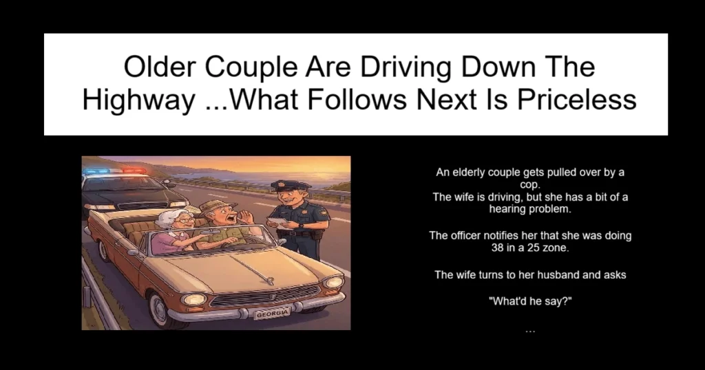 Older Couple Are Driving Down The Highway