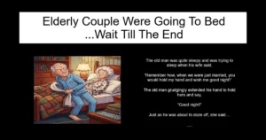 Elderly Couple Were Going To Bed