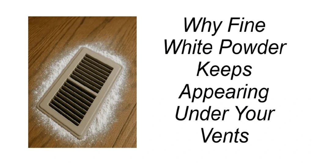 Powder Keeps Appearing Under Your Vents